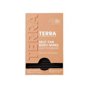 Terra Light to Medium Self-Tan Body Wipes 15 XL Sachets