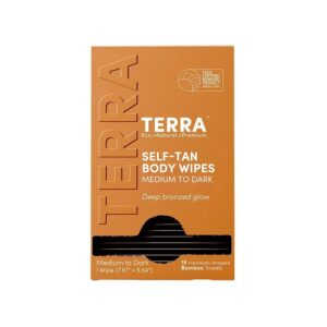 Terra Medium to Dark Self-Tan Body Wipes 15 XL Sachets