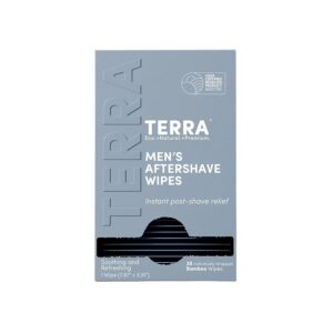 Terra Men’s Aftershave Natural Bamboo Wipes 30 Sachets
