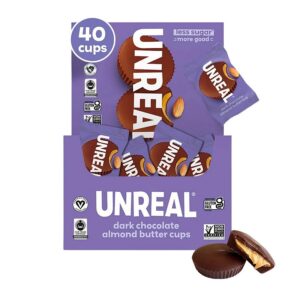 Unreal Dark Chocolate Almond Butter Cups 40 (0.5 oz.) count