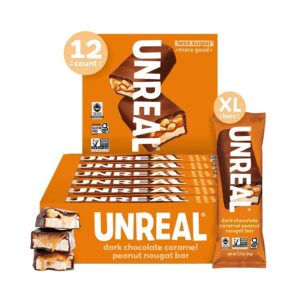 Unreal Dark Chocolate Caramel Peanut Nougat Bars 12 (1.2 oz.) packs